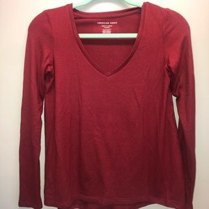 American Eagle soft and sexy maroon long sleeve